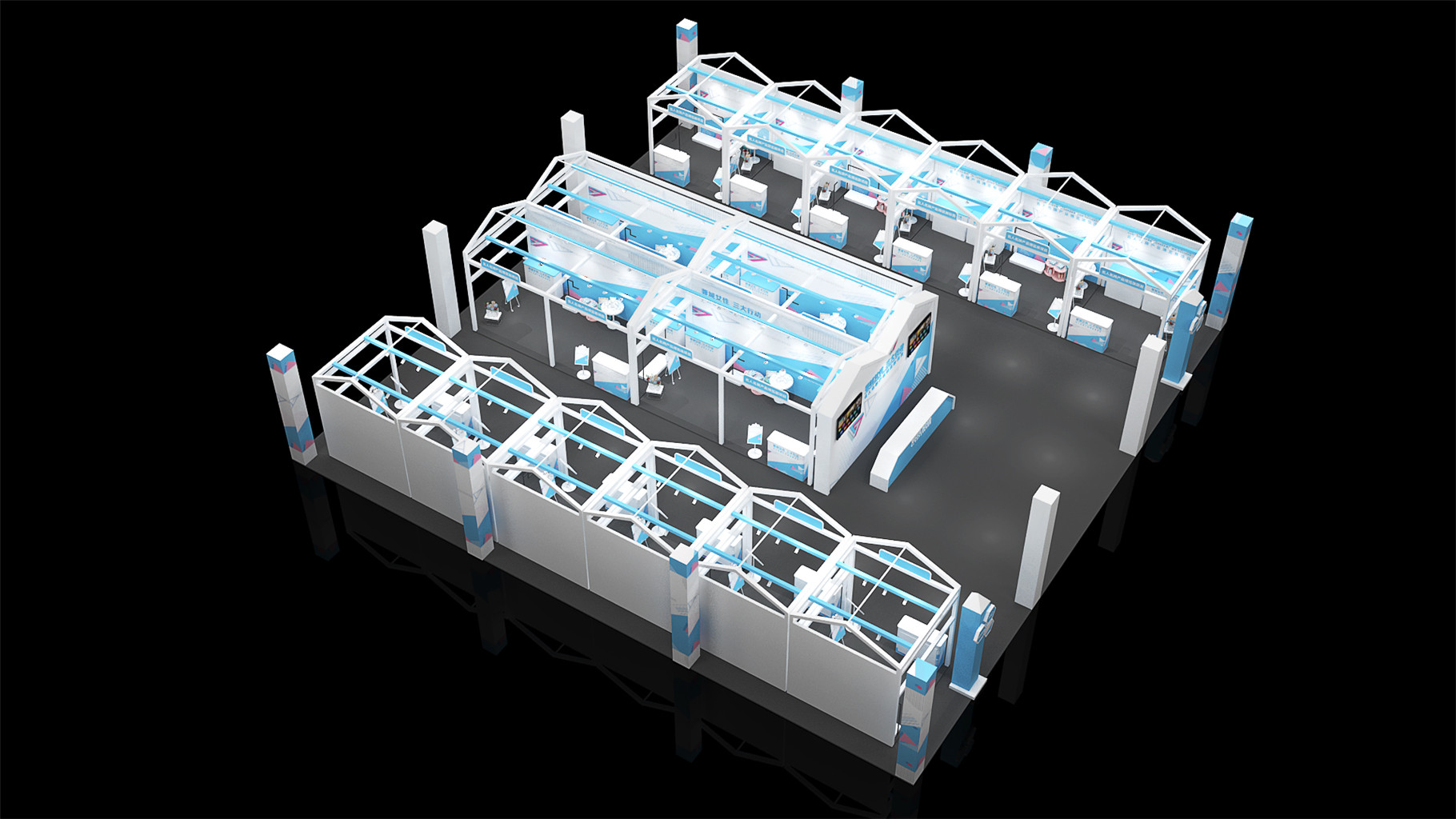 蓝色展位效果图 (1)